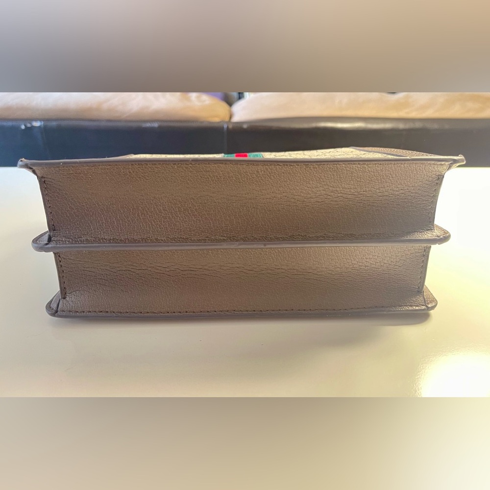 G*U*C*C*I Beige and Brown Satchel with Gold Accents - Picture 9 of 12